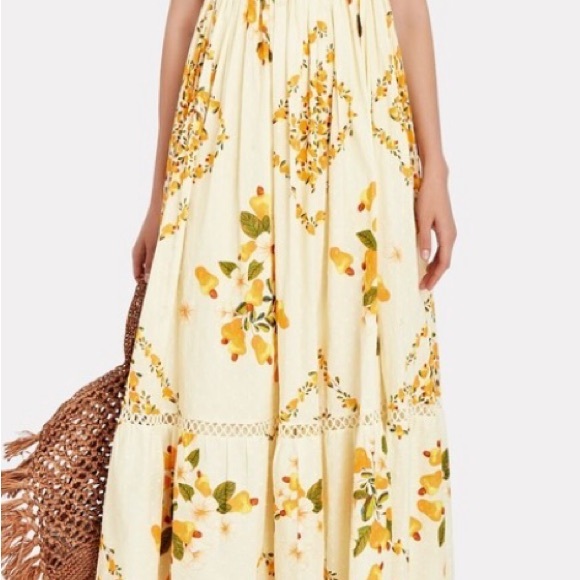 NWT FARM Rio Cashew Crossed Back Maxi Dress - Picture 5 of 14